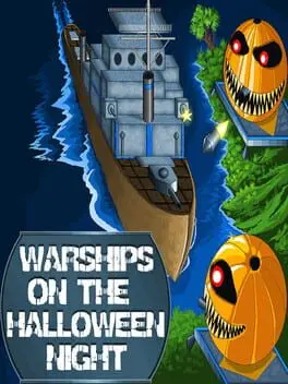 Warships on the Halloween Night background