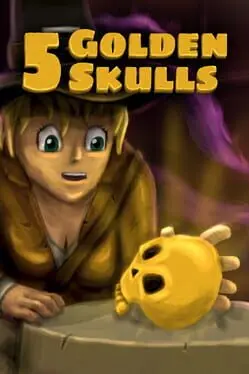 5 Golden Skulls background