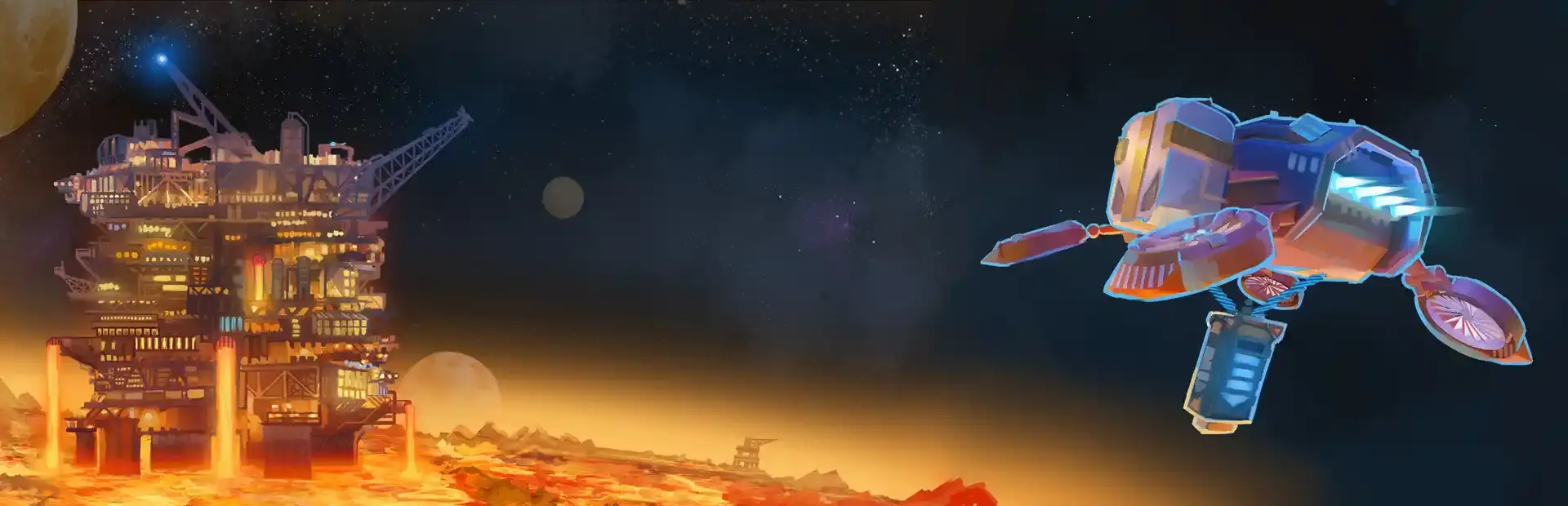Space Drilling Station background