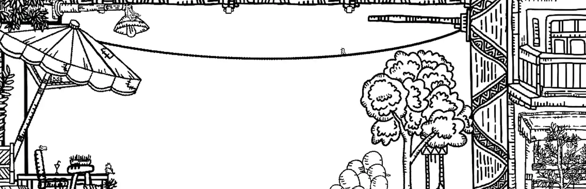 Hidden Cats in Town background