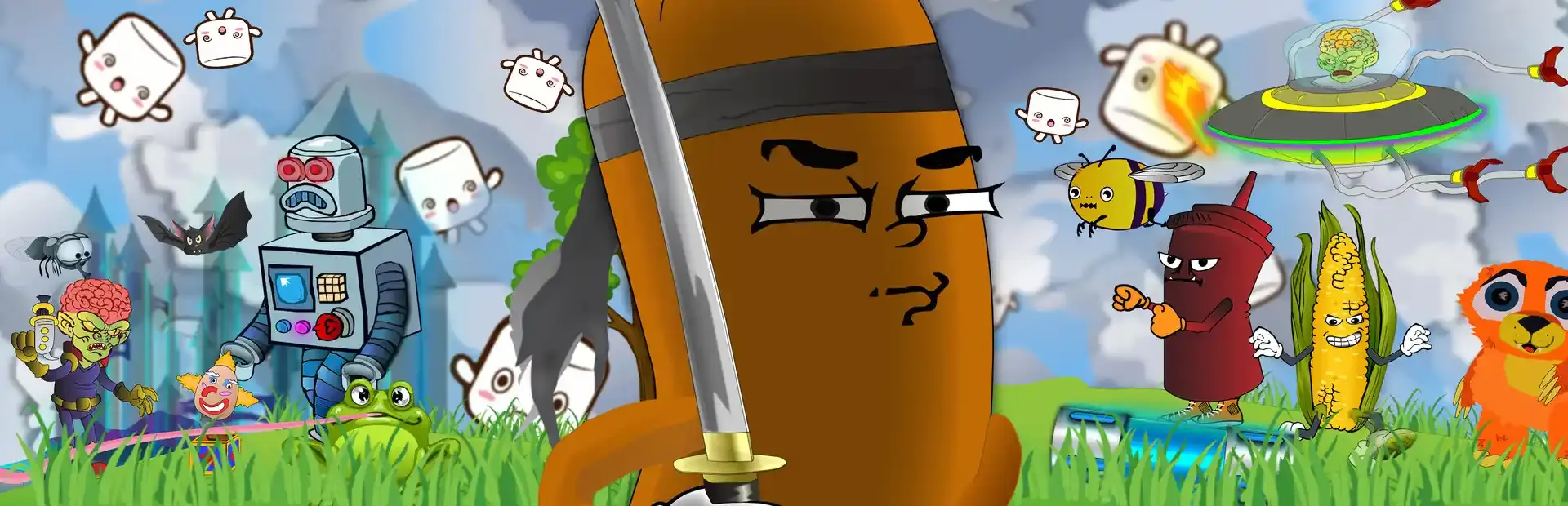 Hotdog Samurai background