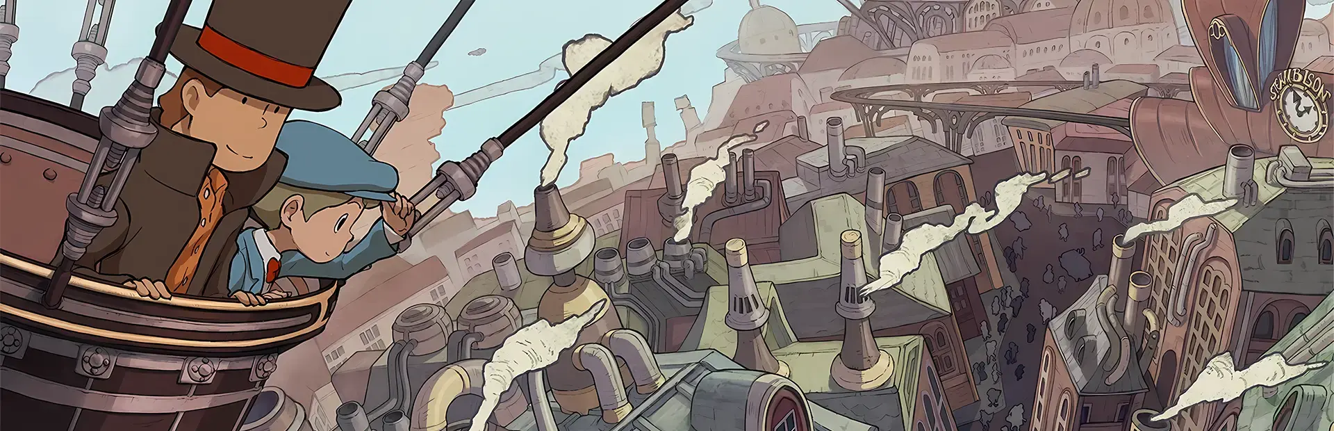 Professor Layton and the New World of Steam background