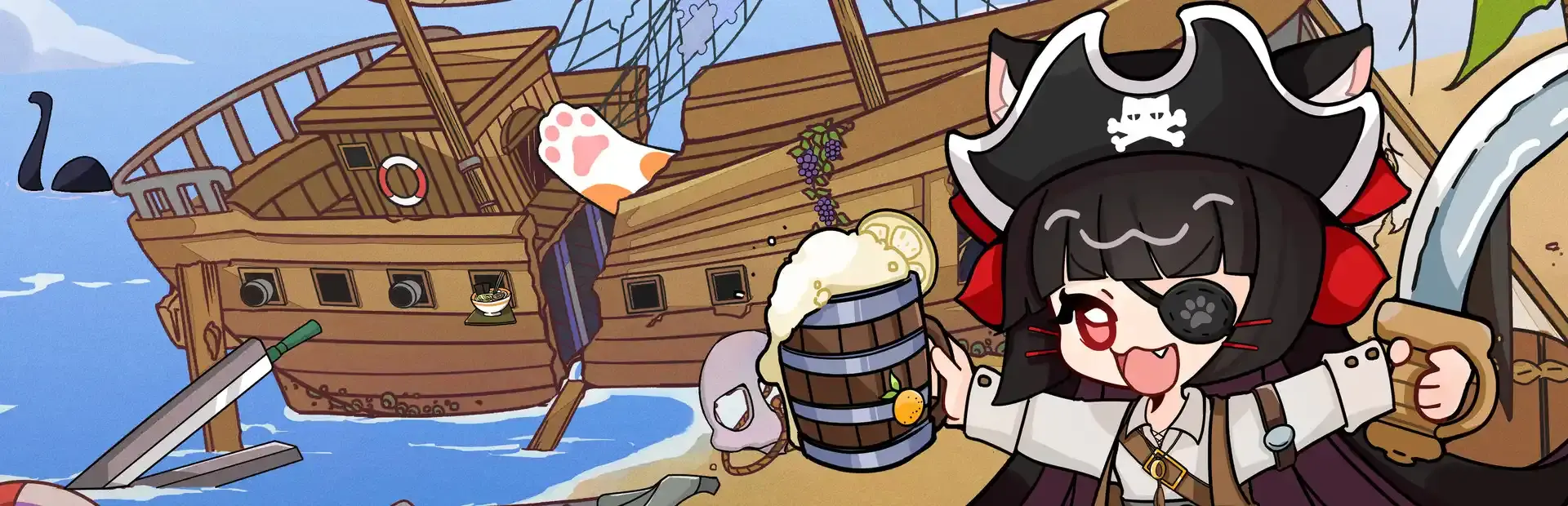 Cute Chaos Demon Nyanbaba background