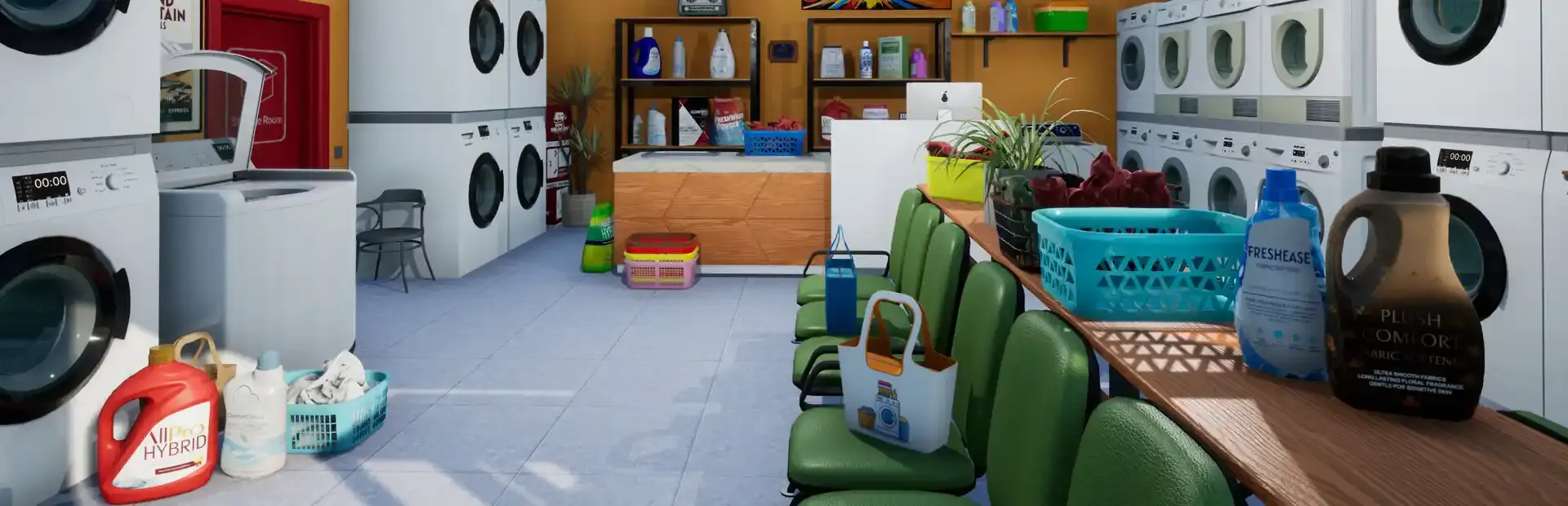 Laundromat Manager Simulator background