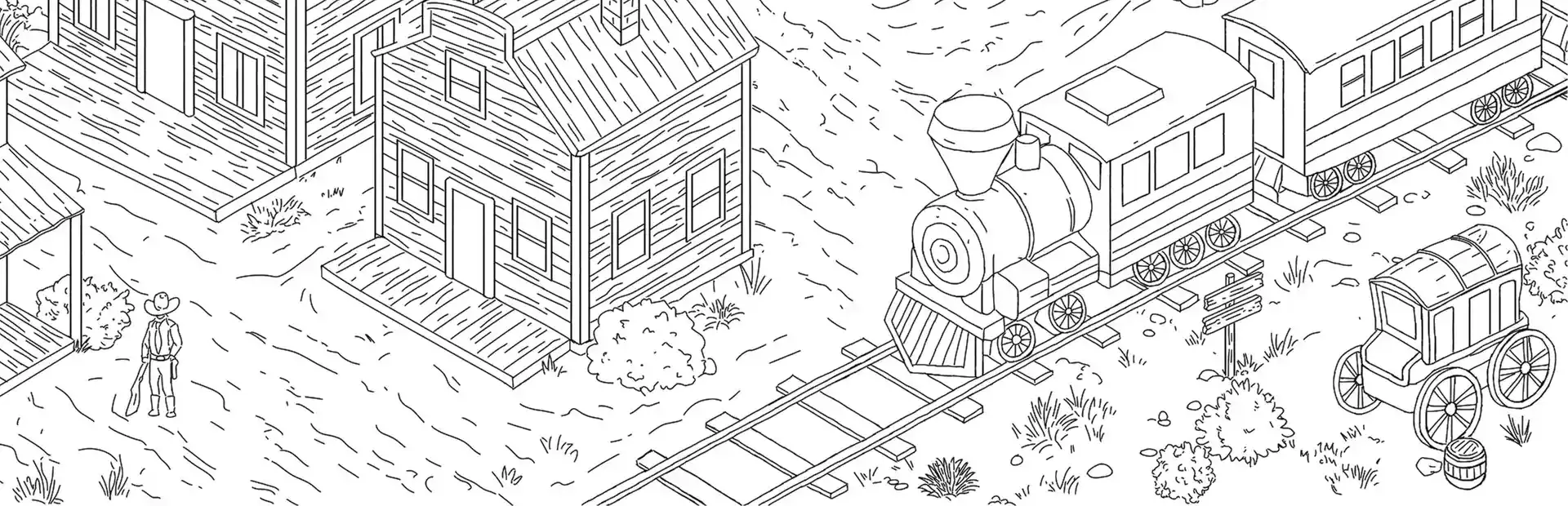 Find Meow in Wild West background