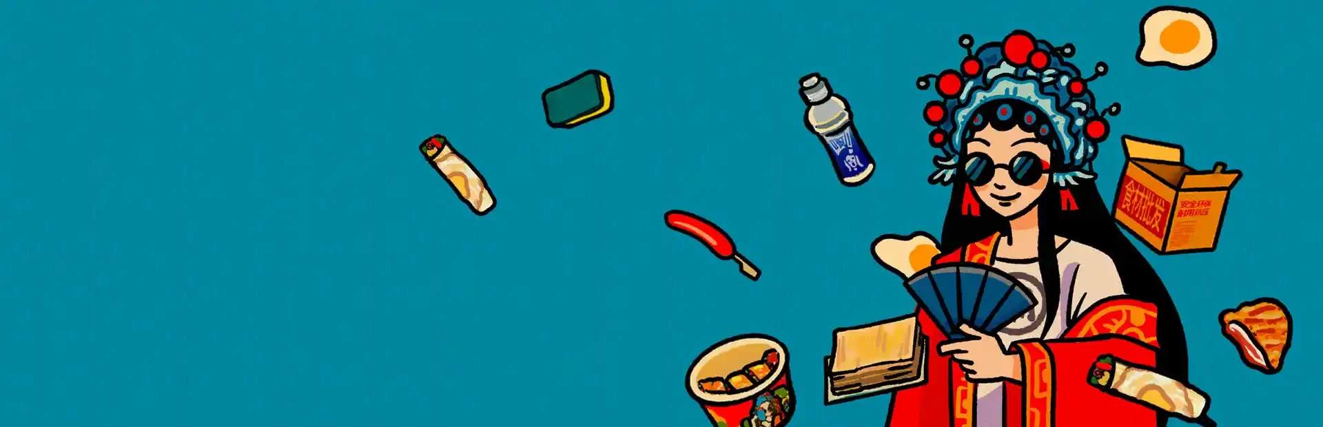 Chinese Street Food Legend background