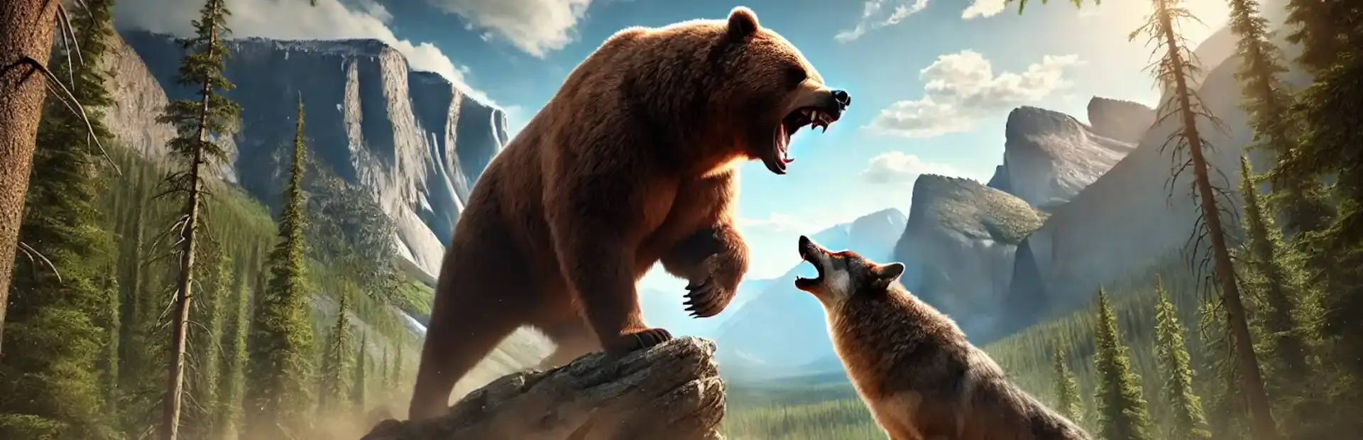 Bear vs. Wolf Jigsaw Puzzle background