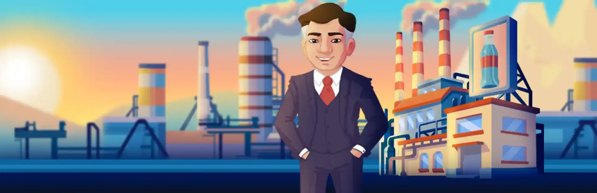 Fizz Flow: Factory Management background
