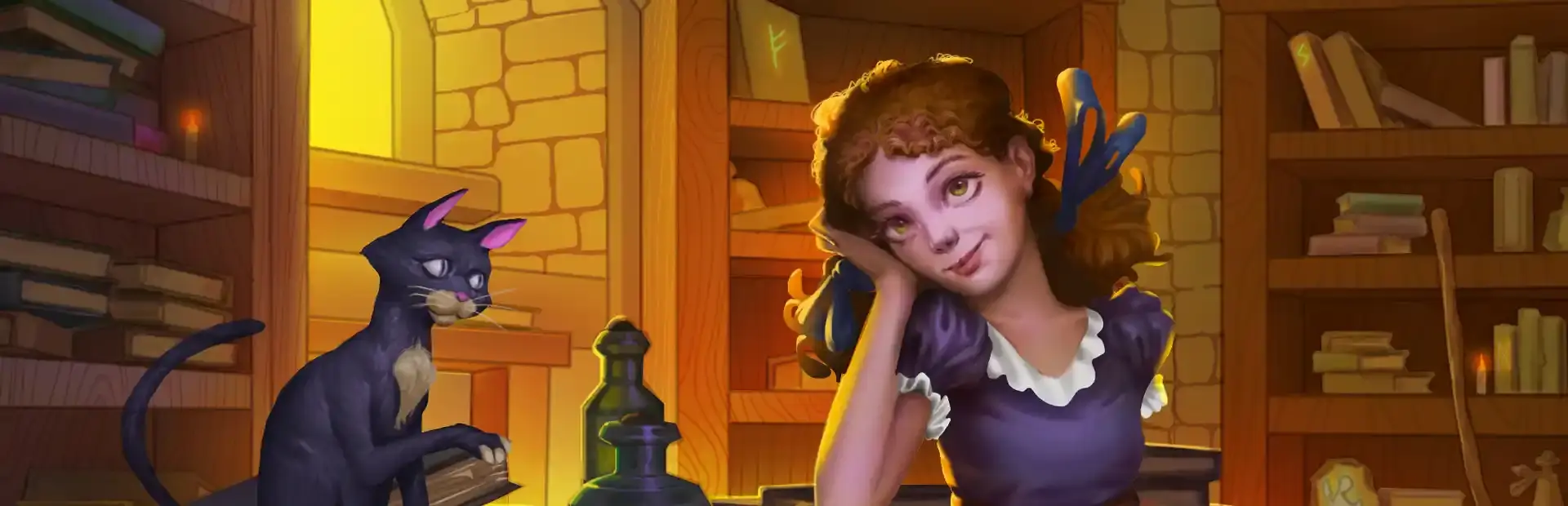 Sweet Solitaire: School Witch background