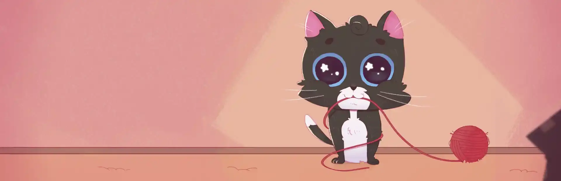 Kittens and Yarn background