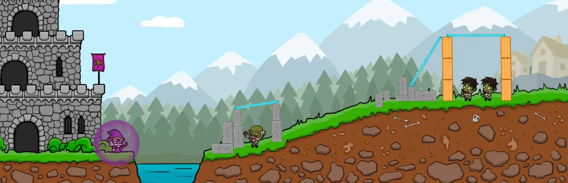 Merlin vs Zombies background