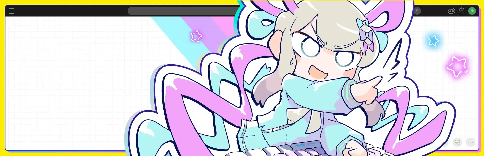 Needy Streamer Overload: Typing of The Net background