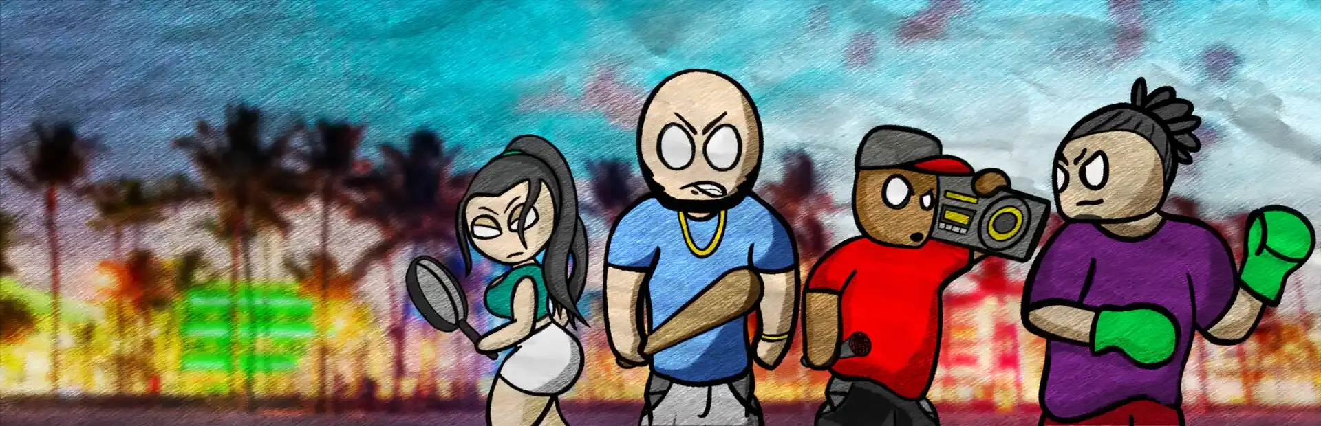 Trouble In Paradise background