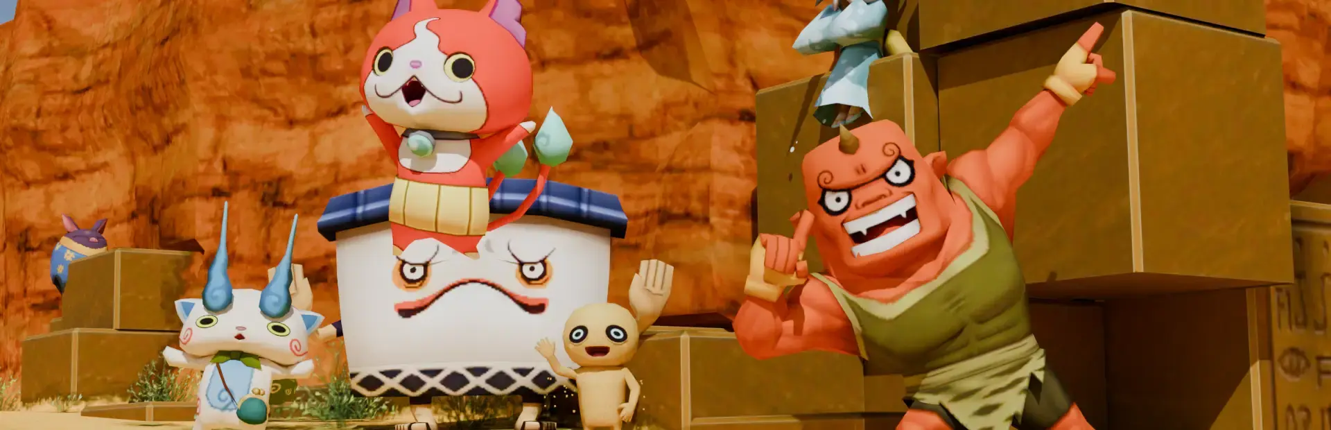 Yo-kai Watch Blasters: Red Cat Corps background