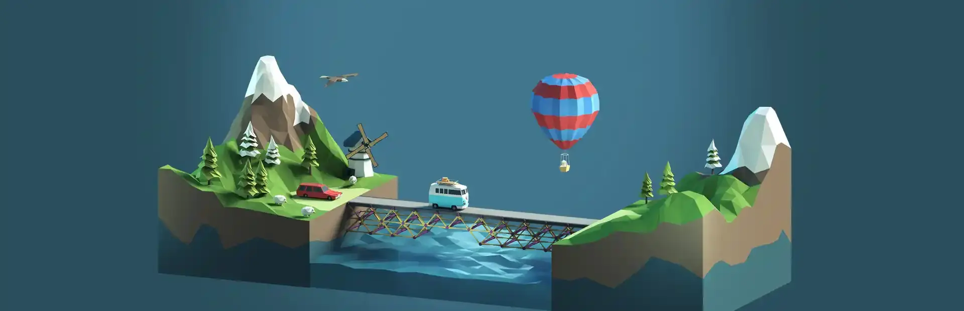 Poly Bridge background