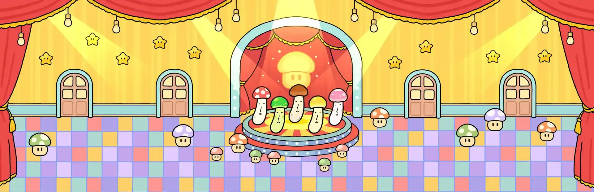 Mushroom Jump! Miracle background