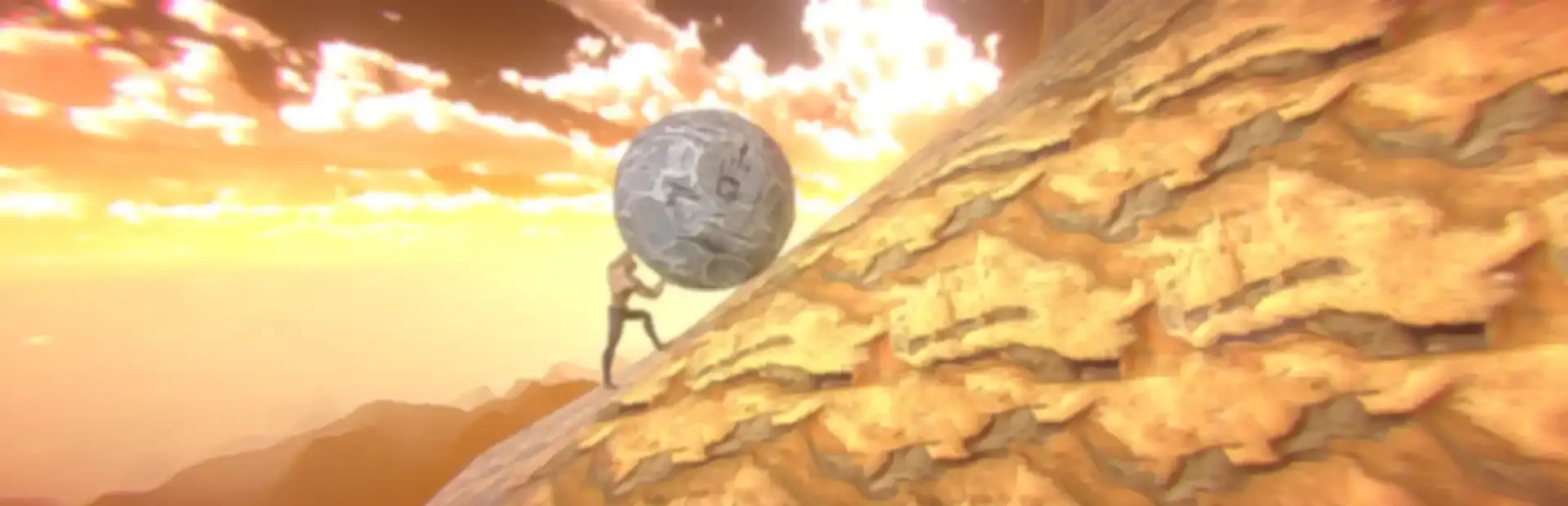 Pushing It! With Sisyphus background