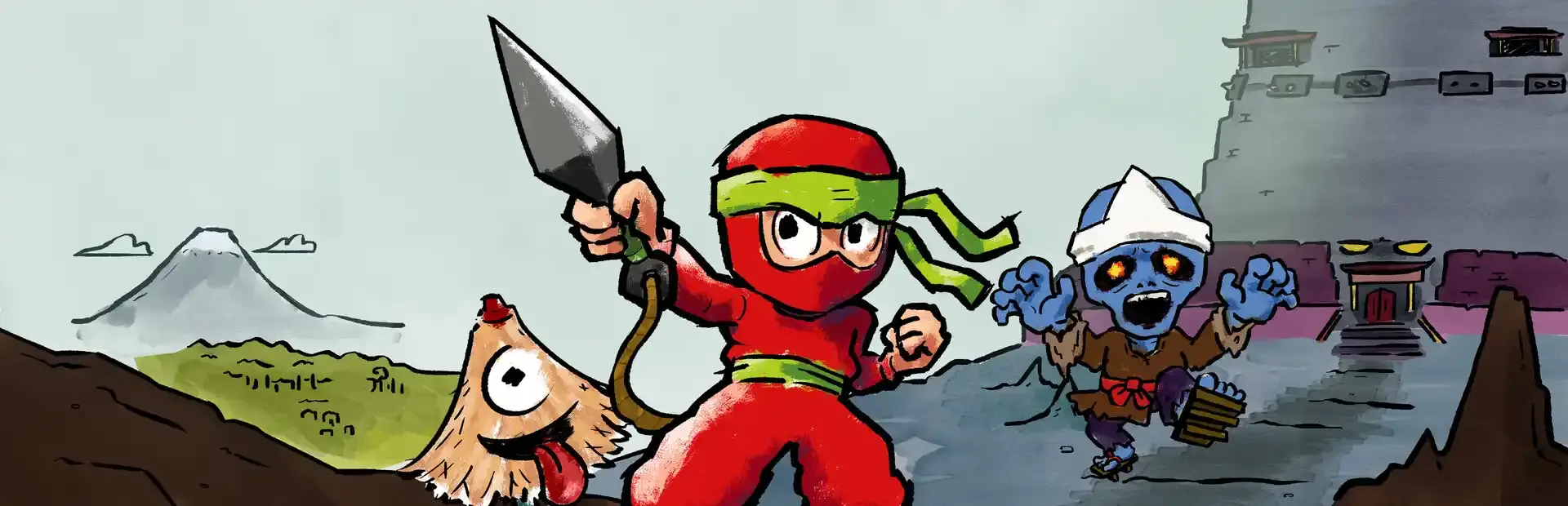 Chibi Ninja Shino-kun: Treasure of Demon Tower background