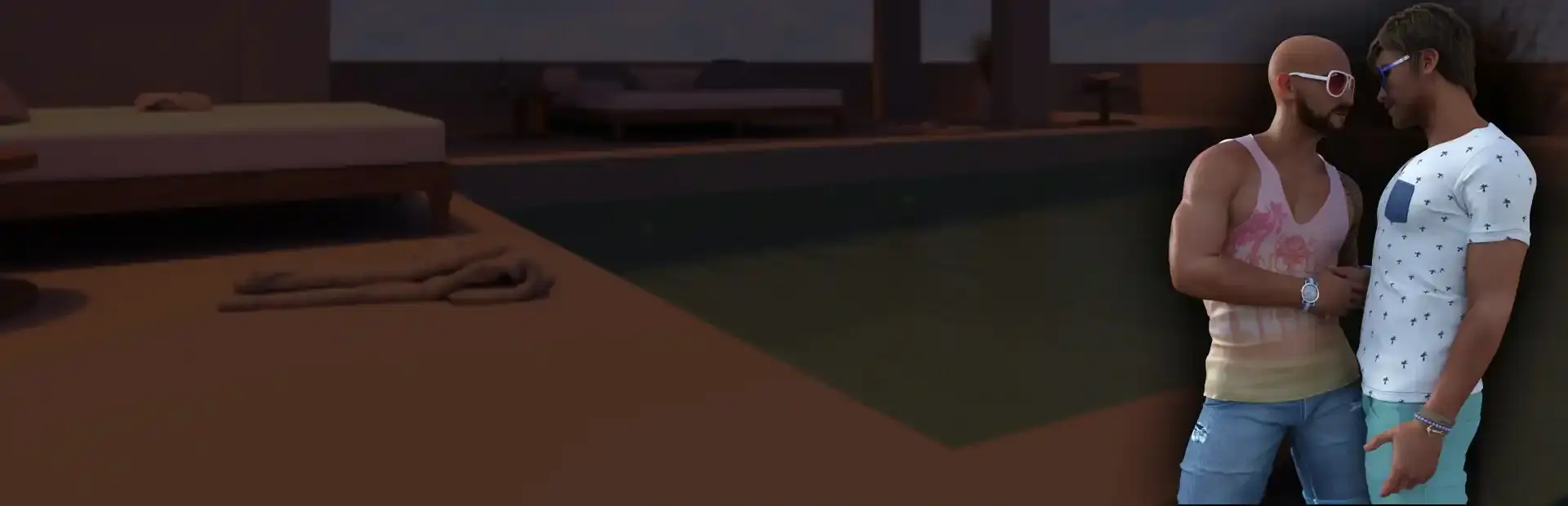 Sexy Memory Puzzle: Gay Pool background