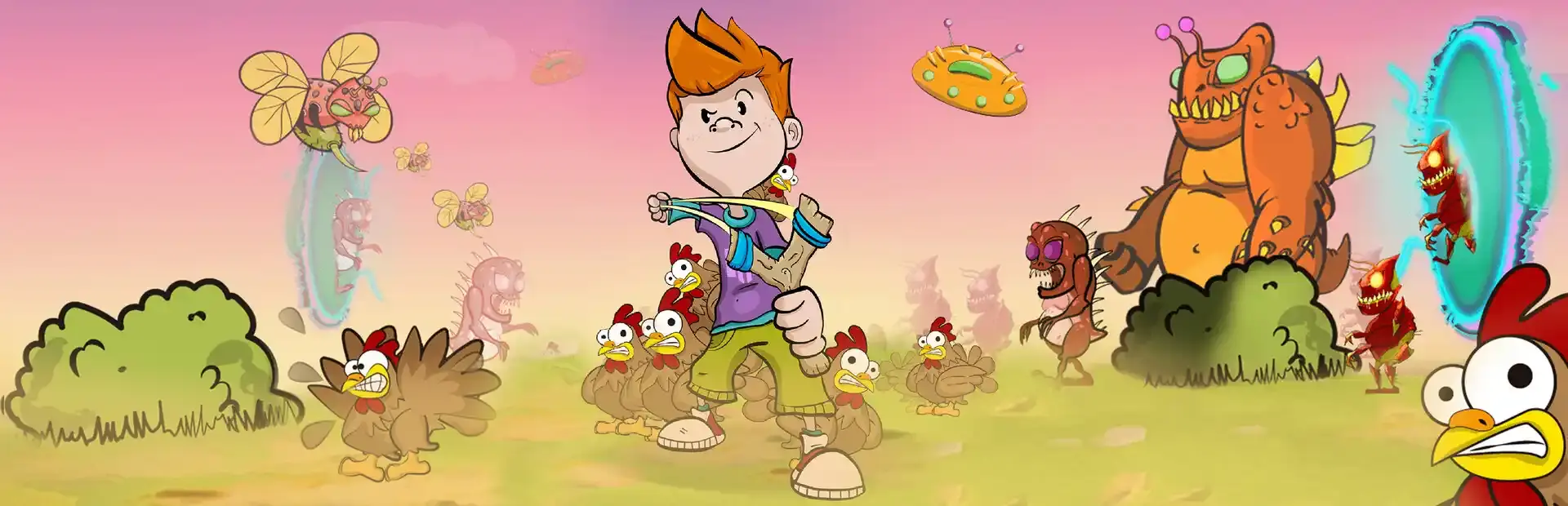 Chicken Coop Invaders background