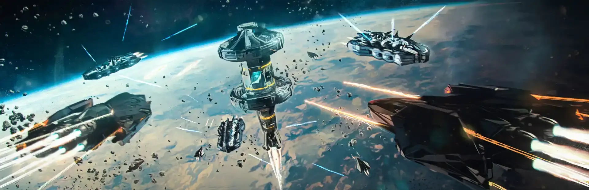 The Fall of Aether Station background