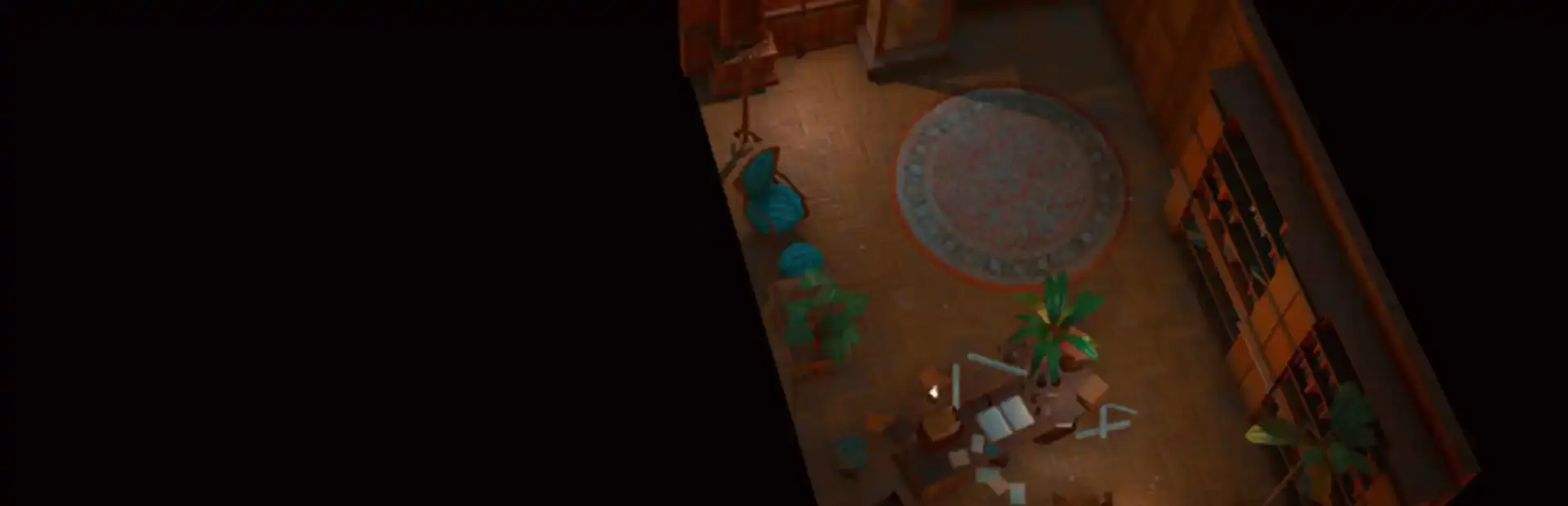 Hidden Old House Top-Down 3D background
