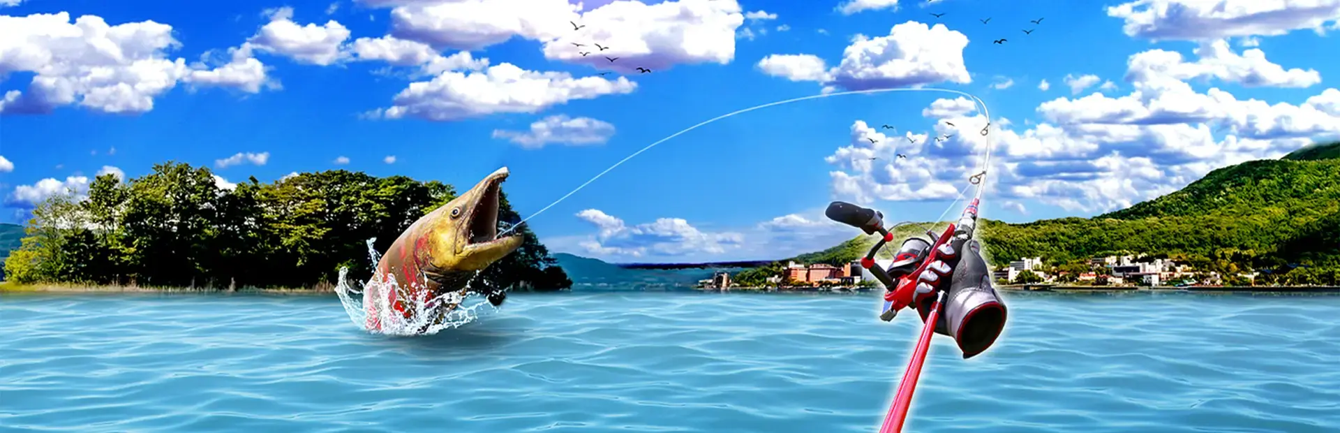 Real VR Fishing background