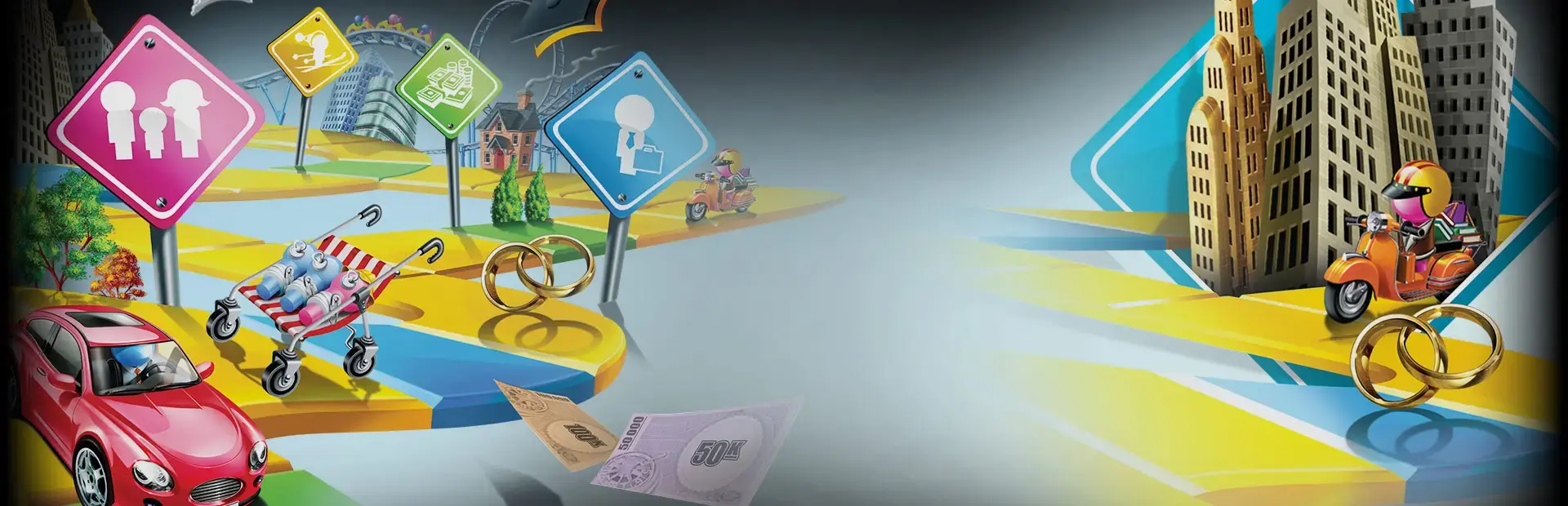 The Game of Life: Super Jinsei Game background