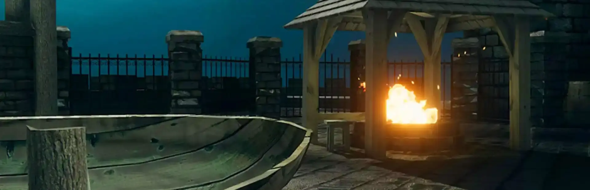 3D Puzzle: Old Sea Port background
