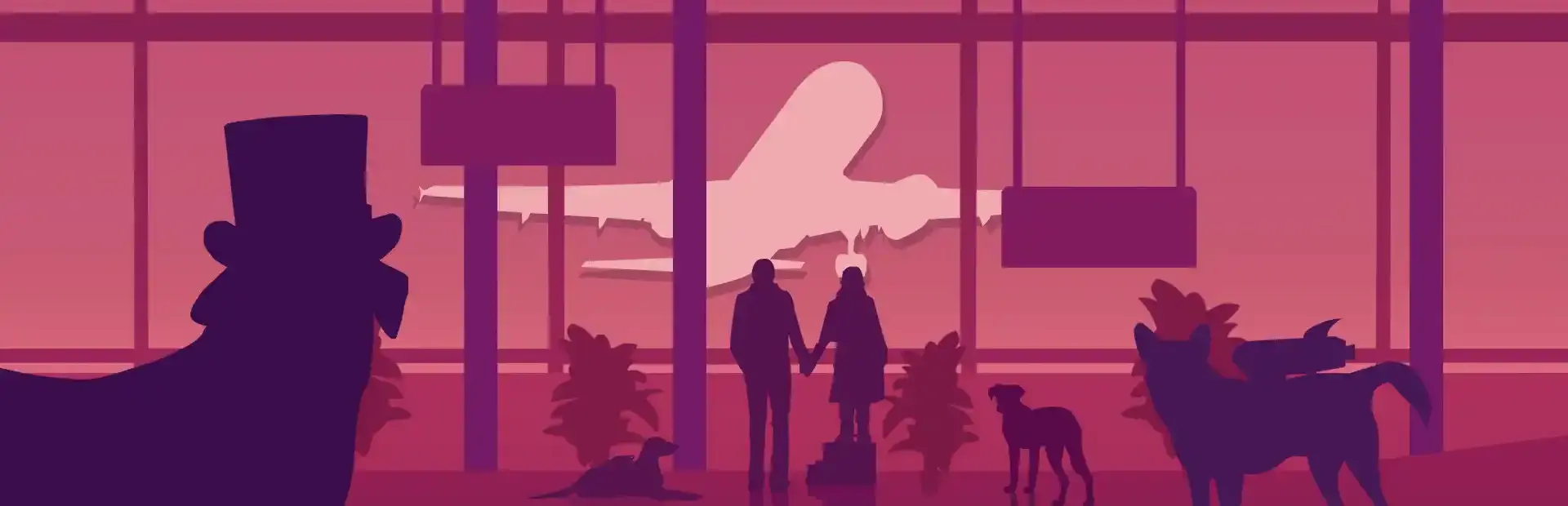 An Airport for Aliens Currently Run by Dogs background