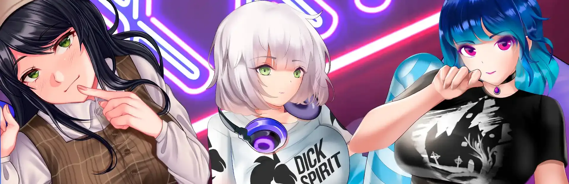 Gamer Girls: Futanari background