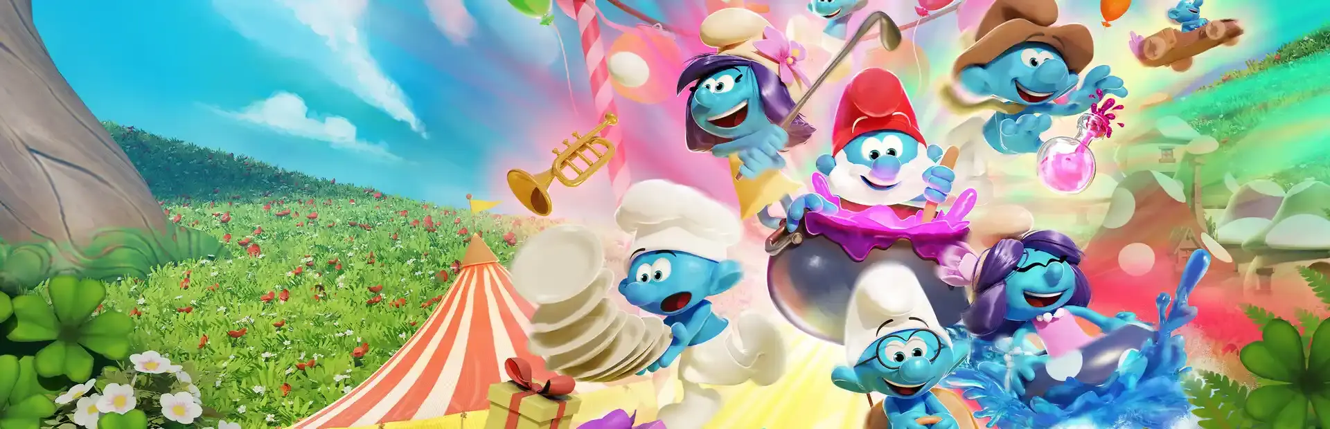 The Smurfs: Village Party background