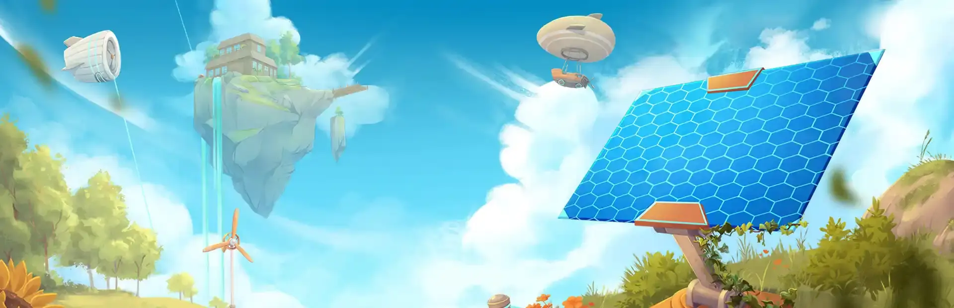 Solarpunk background