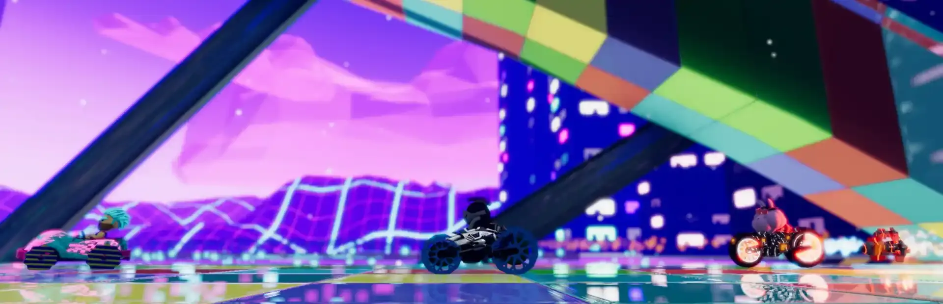 Synthwave Racers background