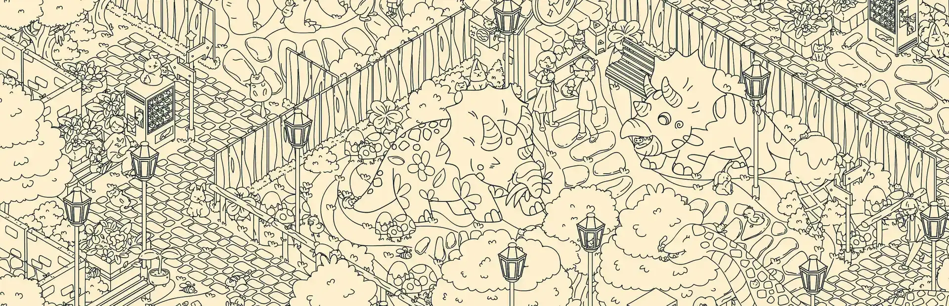 Cats and Seek: Dino Park background