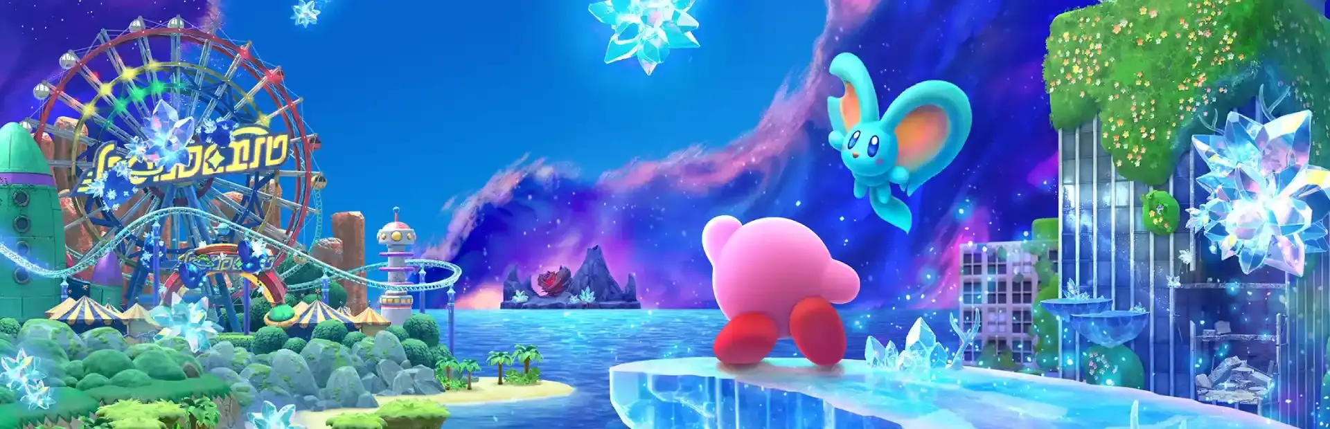 Kirby and the Forgotten Land: Nintendo Switch 2 Edition + Star-Crossed World background