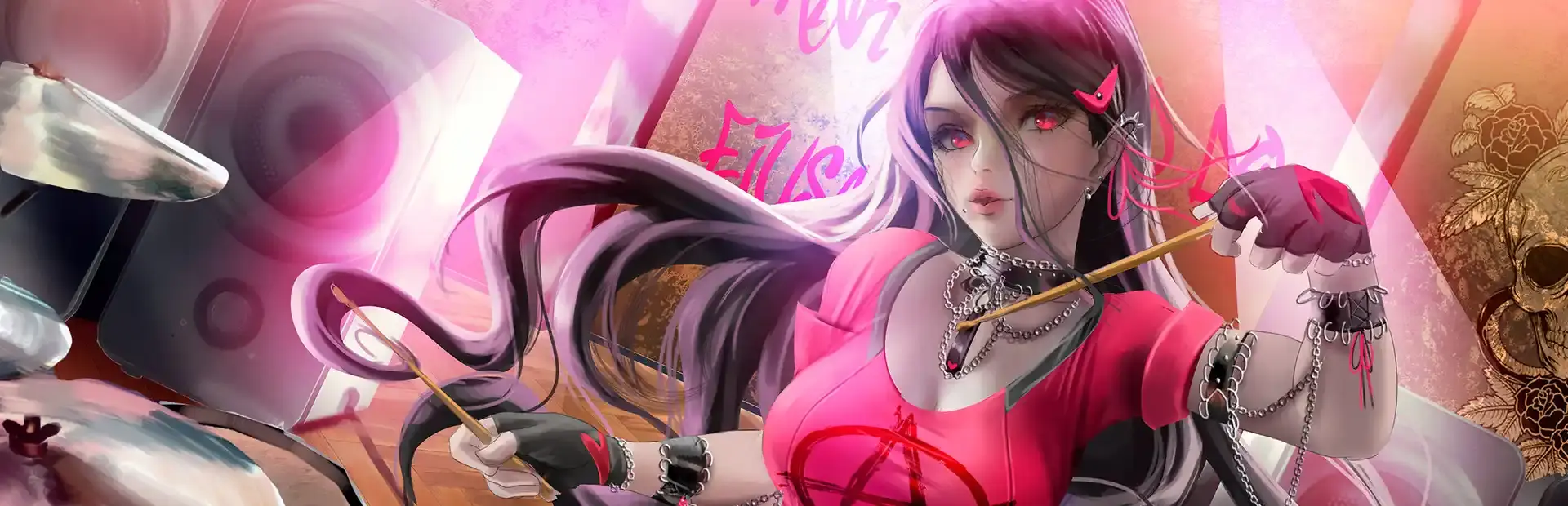 Rock and Girls background