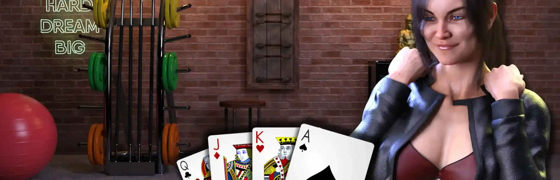 Strip Black Jack: Hot Gym background