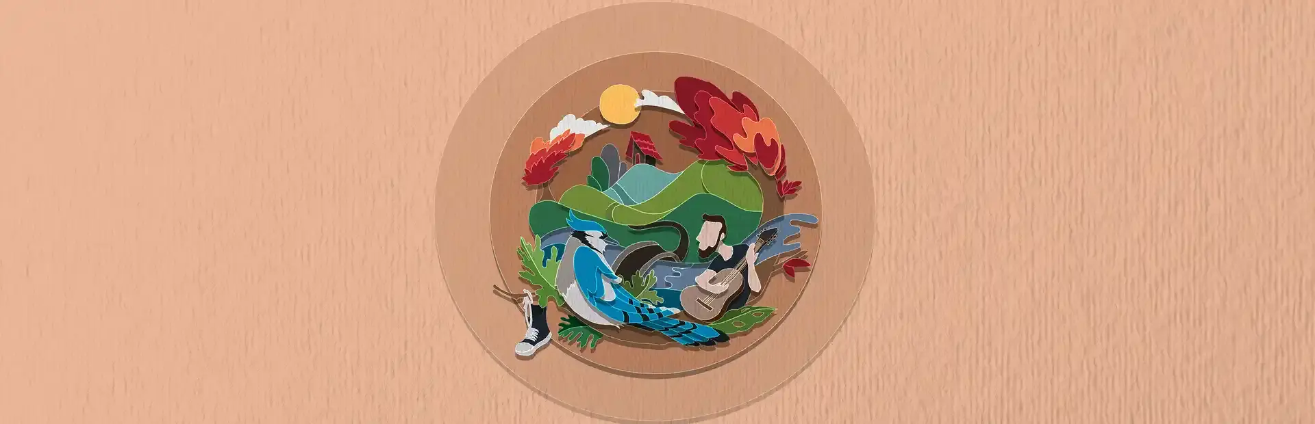 Papercut Art Gallery-Growth background