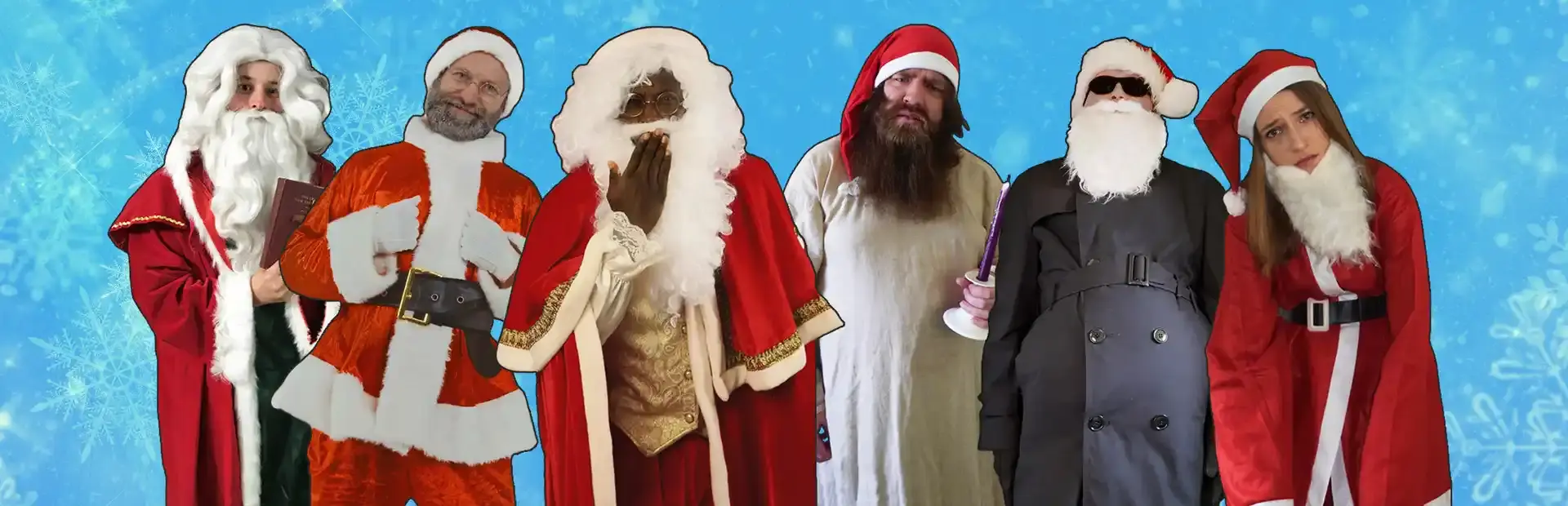 Too Many Santas! background