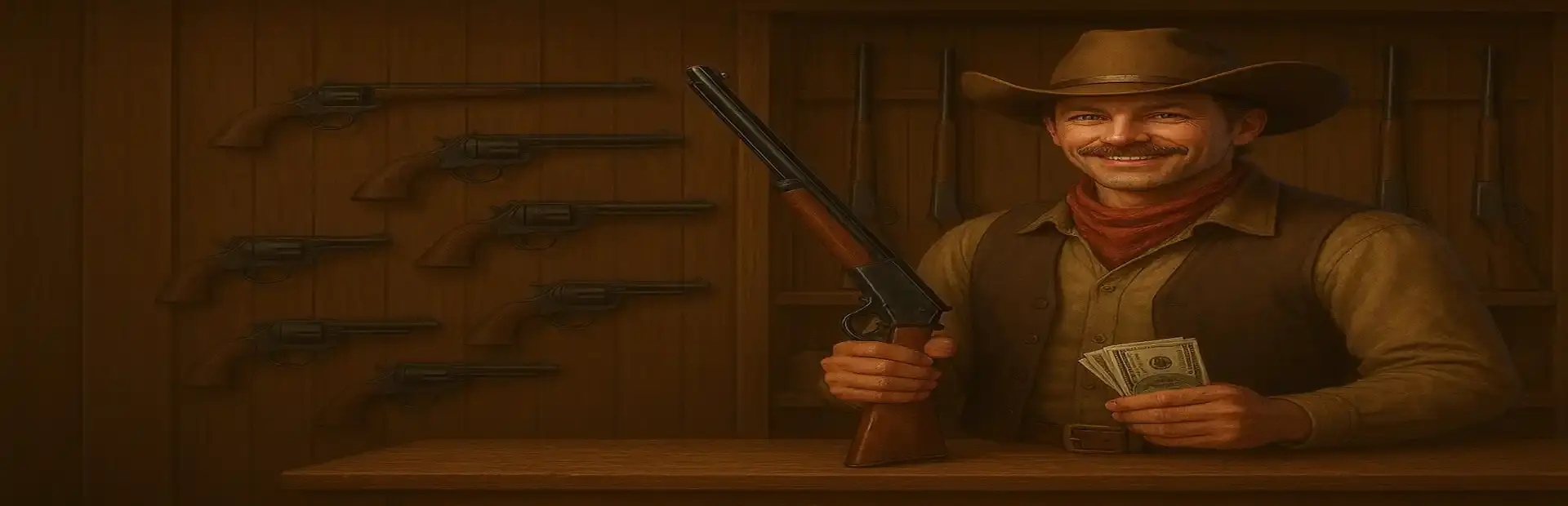 Western Gun Shop Simulator background