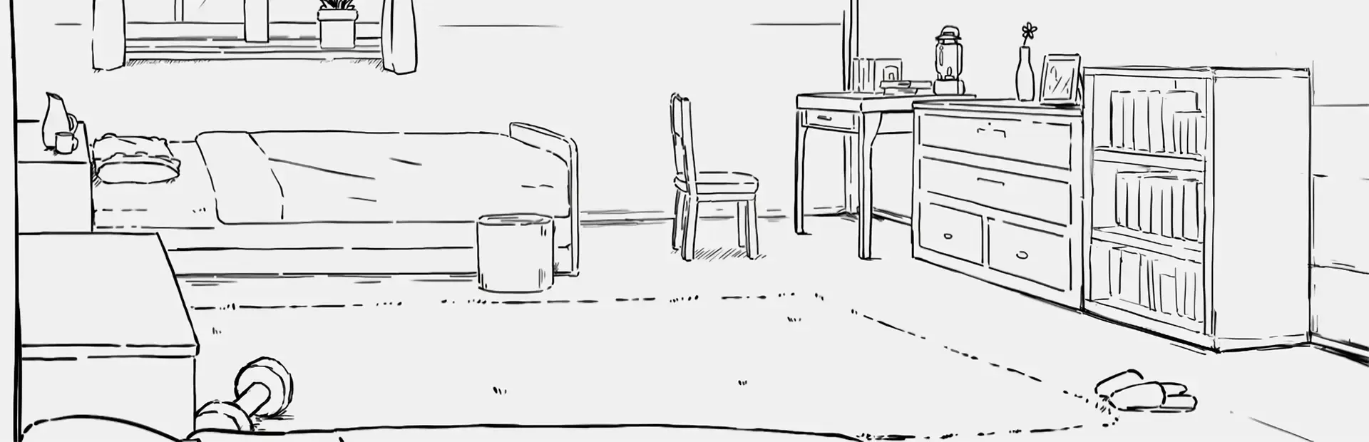 Living With Sister: Monochrome Fantasy background