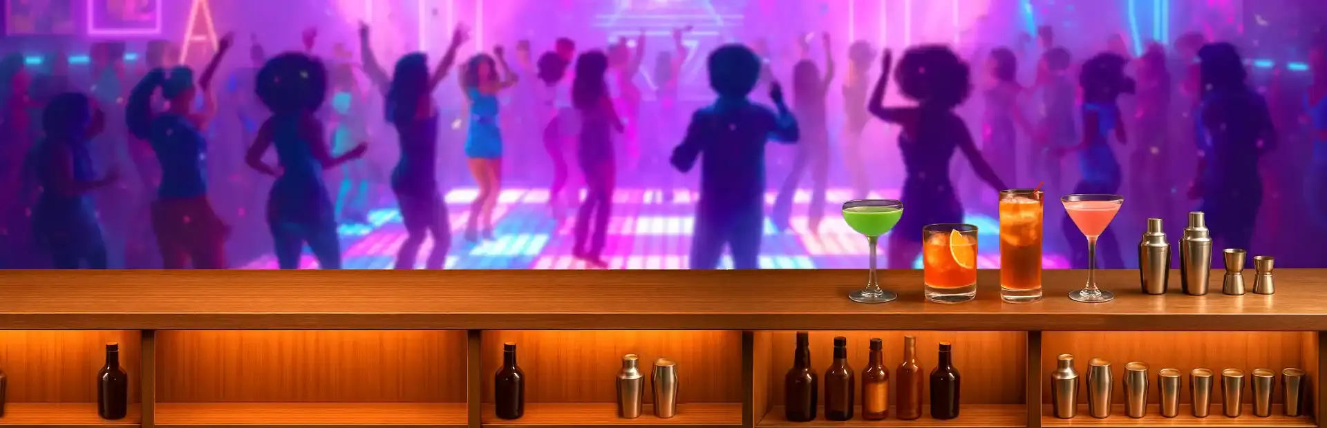 Under the Disco Lights: 80's Bar Simulator background