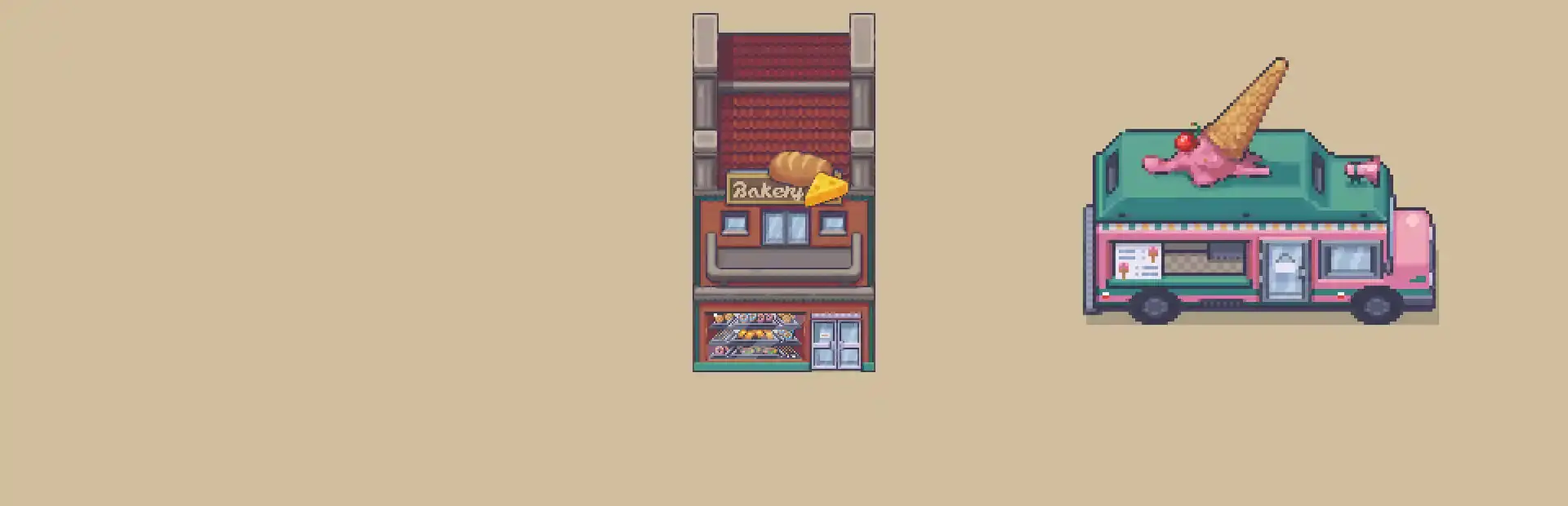 Chests, City, Clicker background