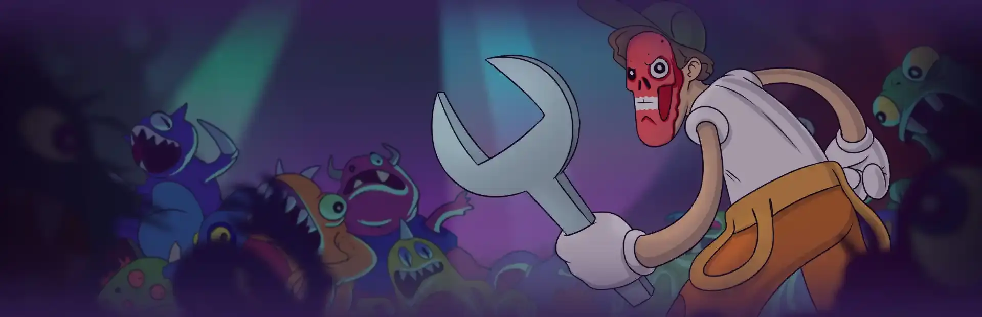 Redneck Ed: Astro Monsters Show background