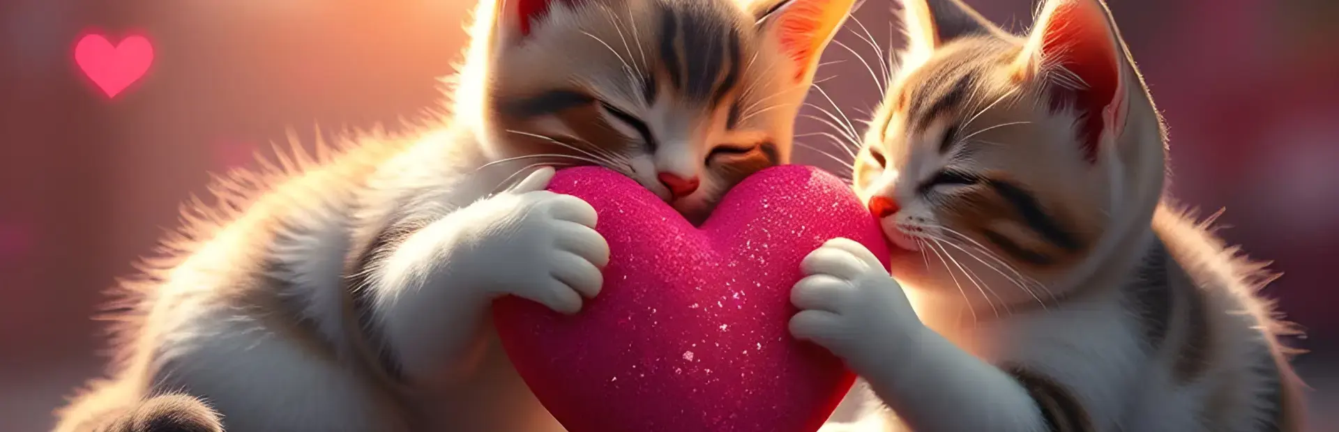 100 Romantic Cats background