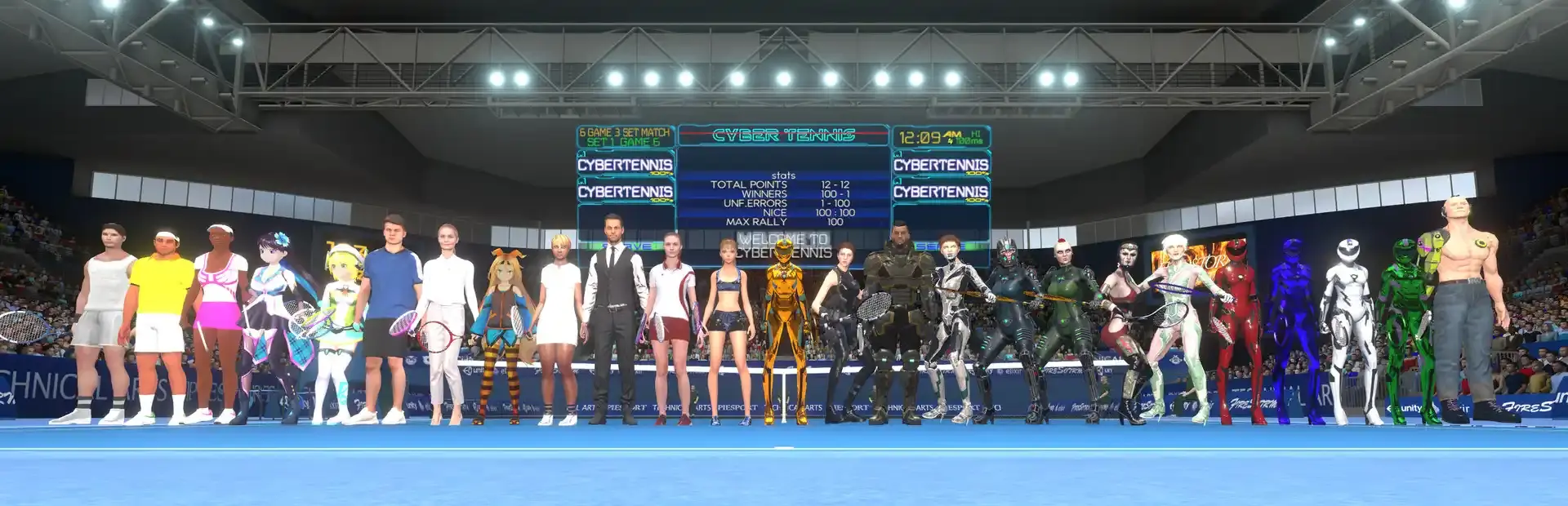 Cyber Tennis background