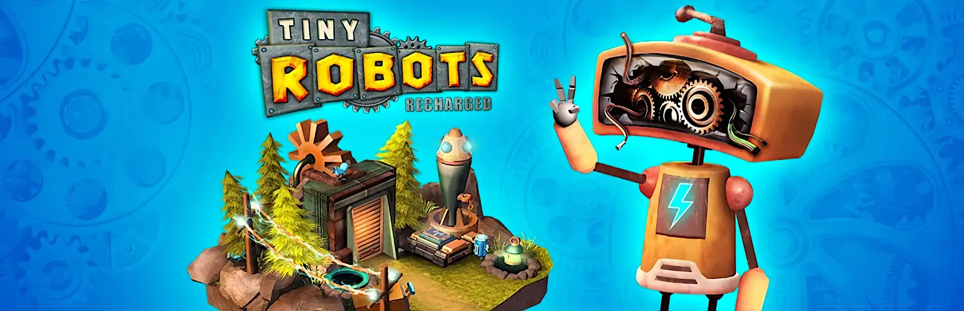 Tiny Robots Recharged background