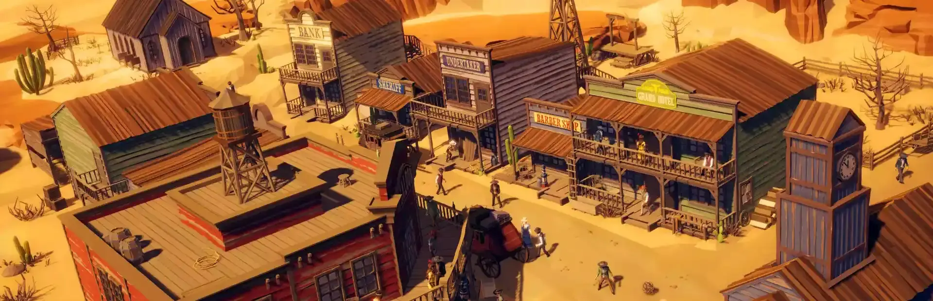 Hidden Western Top-Down 3D background