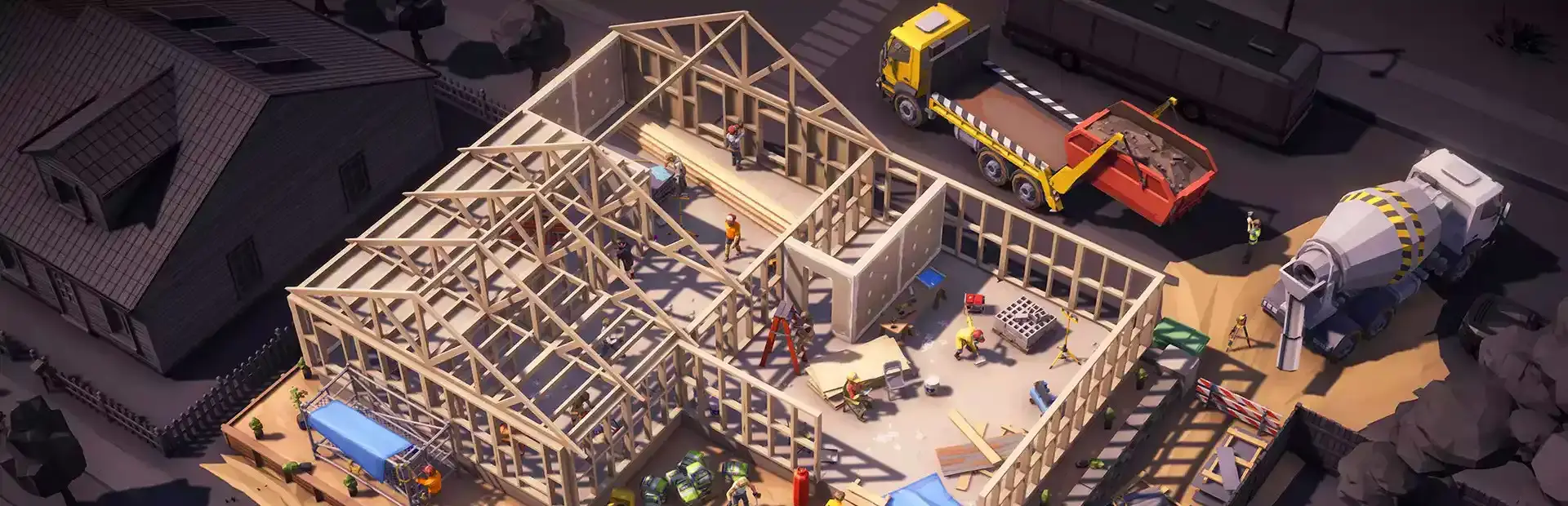 Hidden Build Top-Down 3D background